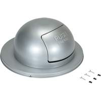 Drum Waste Disposal Top, Dome Lid, Metal, Fits Container Size: 23-1/2" Dia. OCP Construction Supplies