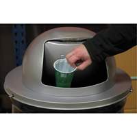 Drum Waste Disposal Top, Dome Lid, Metal, Fits Container Size: 23-1/2" Dia. OCP Construction Supplies