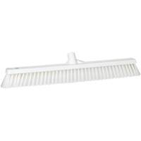 Combo Bristle Push Broom, Coarse/Fine Bristles, 24", Polyester, White OCP Construction Supplies
