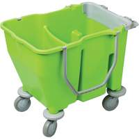 Double Mop Bucket with Wringer, 3.75 US Gal. (60 qt.) Capacity, Green OCP Construction Supplies