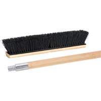 Push Broom with Metal-Threaded Handle, 24", Medium, Tampico Bristles OCP Construction Supplies