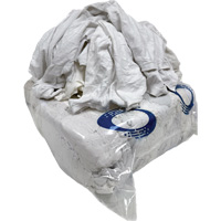 Chiffons de nettoyage, Coton/Molleton, Blanc, 25 lb OCP Construction Supplies