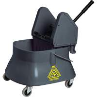 Champ Mop Bucket & Wringer, Down Press, 6.5 US Gal. (26 Quart)/7.5 US Gal. (30 Quarts), Grey OCP Construction Supplies