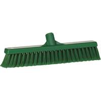 Fine Particle Push Broom, Fine/Split Bristles, 16-1/4", Polypropylene, Green OCP Construction Supplies