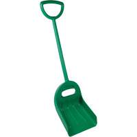 Double Grip Wide Shovel, 14" x 18" Blade, 47-1/2" Length, Plastic, Green OCP Construction Supplies