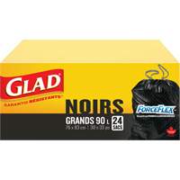 90L Garbage Bags, Regular, 30" W x 33" L, Black OCP Construction Supplies