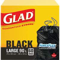 90L Garbage Bags, Regular, 30" W x 33" L, Black OCP Construction Supplies