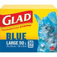 45L Recycling Bags, Regular, 30" W x 33" L, Blue OCP Construction Supplies