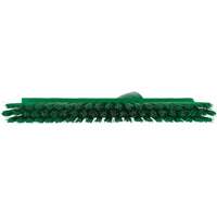 Dustpan Broom with Angled Thread, Medium Bristles, 10", Polyester, Green OCP Construction Supplies