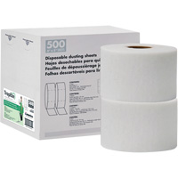 TrapEze&reg; Double Roll Disposable Dusting Sheets, Polyester, White OCP Construction Supplies