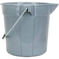 Round Bucket with Pouring Spout, 2.64 US Gal. (10.57 qt.) Capacity, Grey OCP Construction Supplies