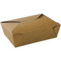 Kraft Take Out Food Containers, Corrugated, Rectangular OCP Construction Supplies