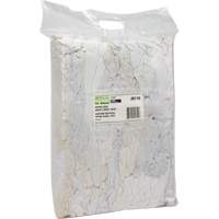 Chiffons fabriqu&eacute;s &agrave; partir de mat&eacute;riaux recycl&eacute;s, Coton, Blanc, 10 lb OCP Construction Supplies