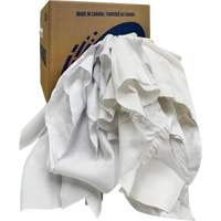 Chiffons recycl&eacute;s, Coton, Blanc, 10 lb OCP Construction Supplies