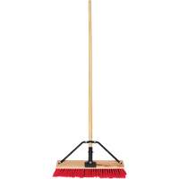Balai-brosse &agrave; manche renforc&eacute;, 18", Moyen, Soies PVC OCP Construction Supplies