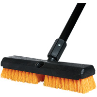 Cleaning Brush with Handle, 10" L, Polypropylene Bristles, Black/Red OCP Construction Supplies