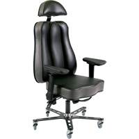 Chaise ergonomique 24 h Synergo II, Vinyle, Noir/gris, Capacit&eacute; 350 lb OCP Construction Supplies
