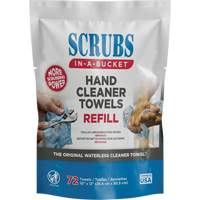 Hand Cleaner Towels Refill Pack, 72 Wipes, 10" x 12" OCP Construction Supplies