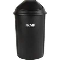 Bac &agrave; d&eacute;chets demi-rond avec couvercle, Poly&eacute;thyl&egrave;ne, 21 gal. US OCP Construction Supplies