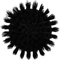 HyDrive Round Drill Brush, Extra Stiff Bristles, 3-1/10" Long, Black OCP Construction Supplies