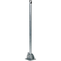 Fold-Down Bollards, Steel, 42" H x 1-3/4" W, Silver OCP Construction Supplies