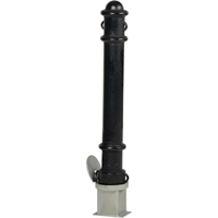 Removable Ornamental Bollards, Steel, 40" H x 4-1/2" W, Black OCP Construction Supplies