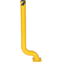 Offset Bollard, Steel, 54" H x 4-1/2" W, Yellow OCP Construction Supplies