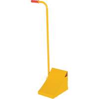 Ergo Handle Wheel Chock, Steel, Yellow, 8" W x 10-3/4" D x 9-1/8" H OCP Construction Supplies
