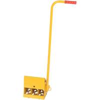 Ergo Handle Wheel Chock, Steel, Yellow, 8" W x 10-3/4" D x 9-1/8" H OCP Construction Supplies