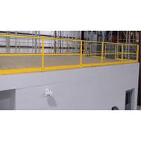 Mezzanine Safety Gate, 68-1/2" L x 42" H, 80-1/16" Raised, Yellow OCP Construction Supplies