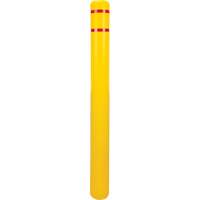 Capuchon en poly&eacute;thyl&egrave;ne pour borne de protection, 4-1/2" dia. x 52" l, Rouge/Jaune OCP Construction Supplies