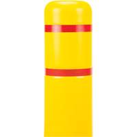 Capuchon en poly&eacute;thyl&egrave;ne pour borne de protection, 4-1/2" dia. x 52" l, Rouge/Jaune OCP Construction Supplies