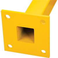 Poteau de coin pour garde-corps l&eacute;gers, Acier, 42" h, Jaune s&eacute;curit&eacute; OSHA OCP Construction Supplies