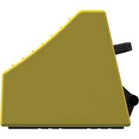 Cale de roue ultra-robuste pour l'exploitation mini&egrave;re Checkers Safety, PEHD, Jaune, 14-1/2" la x 17-1/2" p x 16" h OCP Construction Supplies
