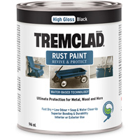 Peinture antirouille &agrave; base d'eau Tremclad, 946 ml, Canette, Noir OCP Construction Supplies