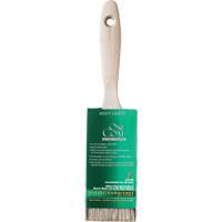 Pinceau pour murs et moulures One Coat, Soie blanche, Manche Bois, Largeur de 2" OCP Construction Supplies