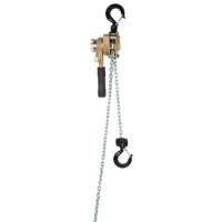 Palan &agrave; levier pour charges lourdes de s&eacute;rie Gold, Lev&eacute;e 10', Cabacit&eacute; 500 lb (0,25 tonne), Chaîne en Acier alli&eacute; OCP Construction Supplies