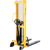 Gerbeur hydraulique manuel, Fonctionnement Pompe manuelle, Capacit&eacute; 2000 lb, Lev&eacute;e max 63" OCP Construction Supplies