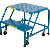 Escabeau roulant certifi&eacute; par la CSA, 2 marches, Largeur de la marche 22", Hauteur de la plateforme 19", Acier OCP Construction Supplies