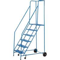 Escabeau roulant certifi&eacute; par la CSA, 6 marches, Largeur de la marche 22", Hauteur de la plateforme 55", Acier OCP Construction Supplies