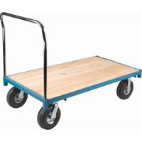 Heavy-Duty Platform Truck, 48" L x 24" W, 1200 lbs. Capacity, Pneumatic Casters OCP Construction Supplies