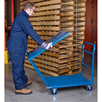 Chariots &agrave; tablettes/plateforme, Acier, 24" la x 36" p x 40" h, Capacit&eacute; de la plateforme 1300 lb OCP Construction Supplies