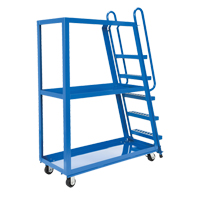 Stock Picking Cart, Steel, 21-7/8" W x 56-1/8" D, 3 Shelves, 1000 lbs. Capacity OCP Construction Supplies
