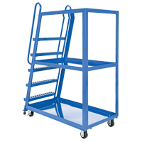 Stock Picking Cart, Steel, 27-7/8" W x 56-1/8" D, 3 Shelves, 1000 lbs. Capacity OCP Construction Supplies