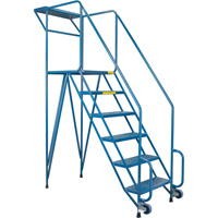 &eacute;chelles roulantes pour l'entretien et les m&eacute;caniciens, Acier, 6 Marches, Hauteur de la plateforme 57" OCP Construction Supplies