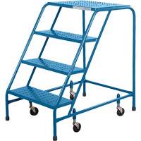 Escabeau roulant CSA, 4 marches, Largeur de la marche 22", Hauteur de la plateforme 37", Acier OCP Construction Supplies