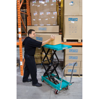 Heavy-Duty Hydraulic Scissor Lift Table, 27-1/2" L x 17-3/4" W, Steel, 330 lbs. Capacity OCP Construction Supplies