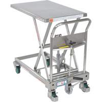 Hydraulic Scissor Lift Table, 31-1/2" L x 19-1/2" W, Stainless Steel, 550 lbs. Capacity OCP Construction Supplies