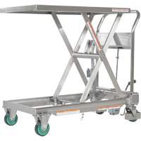 Hydraulic Scissor Lift Table, 31-1/2" L x 19-1/2" W, Stainless Steel, 550 lbs. Capacity OCP Construction Supplies