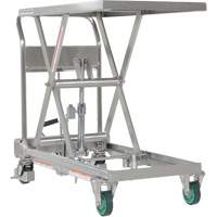 Hydraulic Scissor Lift Table, 31-1/2" L x 19-1/2" W, Stainless Steel, 550 lbs. Capacity OCP Construction Supplies